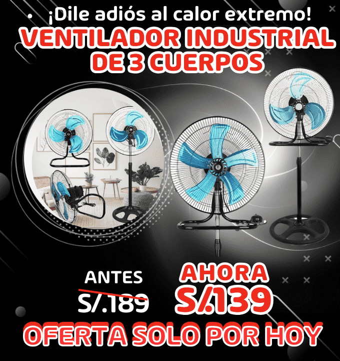 Ventilador industrial de 5 aspas